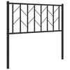 vidaXL Metalowe wymienne wezgłowie, czarne, 90 cm