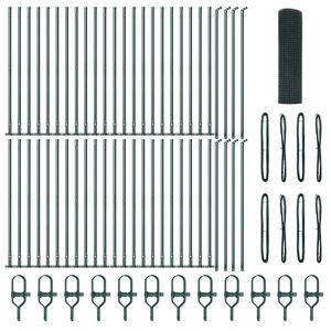 vidaXL Słupek ogrodzeniowy. Zielony 100 x 1 m (siatka 12 x 12 mm)