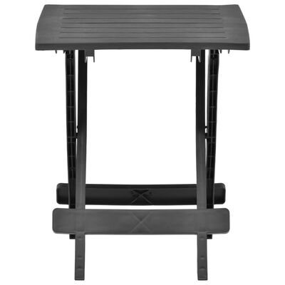 vidaXL Składany stolik ogrodowy, antracytowy, 45x43x50 cm, plastik