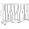 vidaXL Stolik konsolowy, stal nierdzewna i lite drewno z odzysku