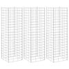 vidaXL Wysokie donice gabionowe, 3 szt., 30x30x100 cm, żelazo
