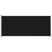 vidaXL Zwijana markiza boczna na taras, 180x500 cm, czarna