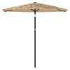 vidaXL Parasol ogrodowy na stalowym słupku, brązowy, 223x223x213 cm