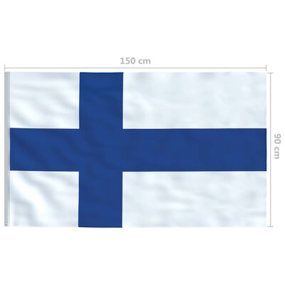 vidaXL Flaga Finlandii z aluminiowym masztem, 6,2 m