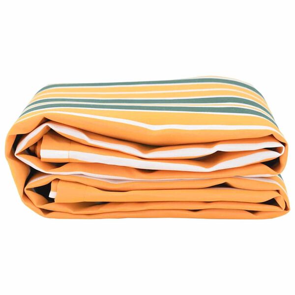 vidaXL Materiał zapasowy do markizy Zielony i żółty 10 x 1.6 m tkanina