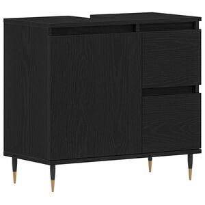 vidaXL Szafka Łazienkowa Czarny Dąb 65 x 33 x 60 cm