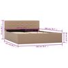vidaXL Rama ł&oacute;żka z podnośnikiem, cappuccino, ekosk&oacute;ra, 140 x 200 cm