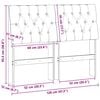 vidaXL Tapicerowane wezgłowie Czarny 120 cm Lite drewno sosnowe