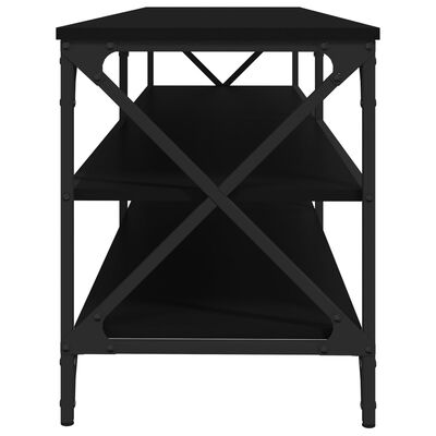 vidaXL Szafka pod TV, czarna, 160x40x50 cm, materiał drewnopochodny