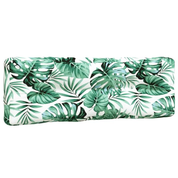 vidaXL Poduszki na palety, 5 szt., wz&oacute;r w liście, tkanina