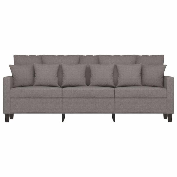vidaXL Sofa 3-osobowa, kolor taupe, 180 cm, tapicerowana tkaniną