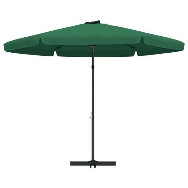 vidaXL Parasol ogrodowy na stalowym słupku, 300 cm, zielony