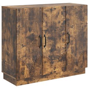 vidaXL Bufet Dąb wędzony 89 x 34,5 x 77 cm Drewno inżynieryjne