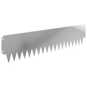 vidaXL Krawężnik do trawnika 20 szt. 103 x 25 cm Stal srebrny