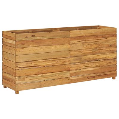 vidaXL Podwyższona donica 150x40x72 cm drewno tekowe z recyklingu/stal