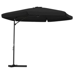 vidaXL Parasol ogrodowy na stalowym słupku, 300 cm, czarny