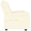 vidaXL Rozkładany fotel masujący z uchwytem, 2-os., kremowy