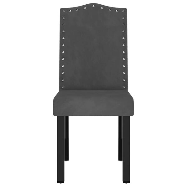 vidaXL krzesła stołowe, 2 szt., ciemnoszare, aksamitne