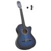 vidaXL Gitara klasyczna z wycięciem, 6 strun i equalizer, niebieska