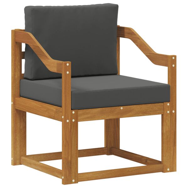 vidaXL Sofa na zewnątrz Lite drewno akacjowe i poliester Naturalny