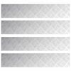 vidaXL Stopień 4 szt. 100 x 20 cm Srebrny Aluminium Prostokątny