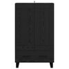 vidaXL Highboard Czarny Dąb 69,5 x 31 x 115 cm Materiał drewnopochodny
