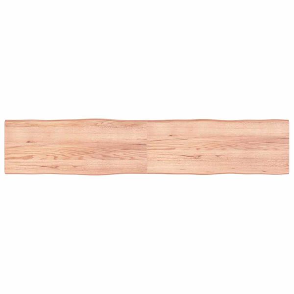 vidaXL Blat, jasnobrązowy 200x40x(2-4)cm drewno z naturalną krawędzią