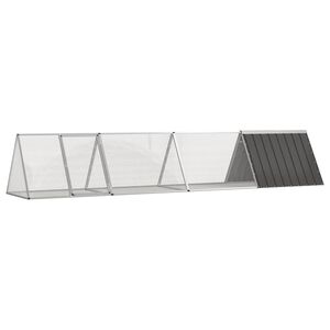 vidaXL Klatka dla kr&oacute;lik&oacute;w, antracytowa, 403,5x80,5x71 cm, stal