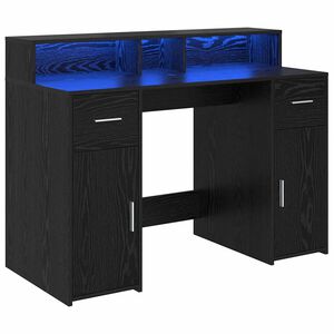vidaXL Biurko Czarny dąb 120 x 55 x 91 cm Drewno inżynieryjne