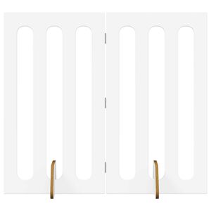 vidaXL Składany kojec dla zwierząt 2 pcs Biały 100,5 x 38 x 90 cm