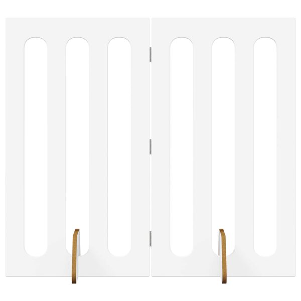 vidaXL Składany kojec dla zwierząt 2 pcs Biały 100,5 x 38 x 90 cm