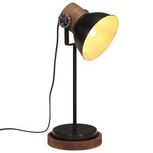 vidaXL Lampa stołowa, 25 W, czarna, 17x17x50 cm, E27