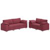 vidaXL Sofa 2 pcs Czerwone wino 219 x 80 x 82 cm tkanina