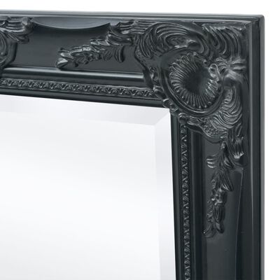 VidaXL Lustro ścienne w stylu barokowym 100x50 cm, czarne