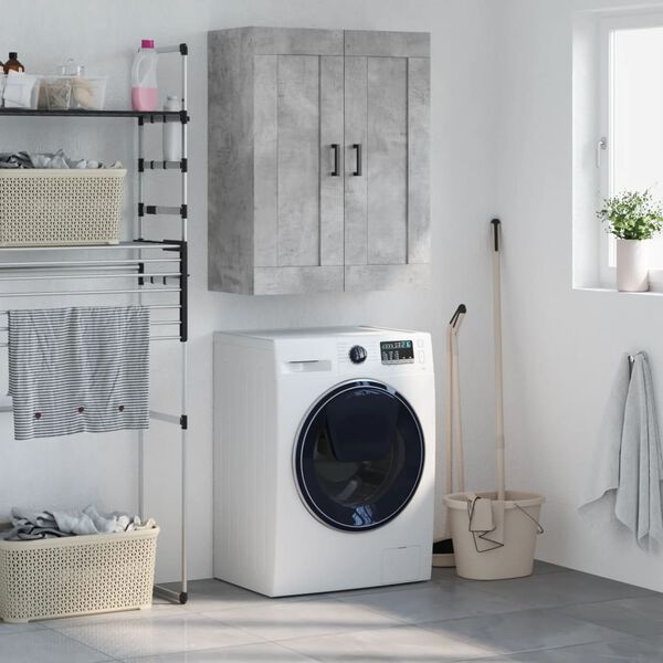 vidaXL Szafka wisząca, szarość betonu, 69,5x34x90 cm