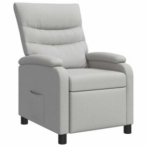 vidaXL Fotel recliner Szary chmur tkanina