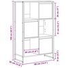 vidaXL Szafka na książki Stare drewno 68 x 30 x 108.5 cm
