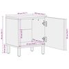 vidaXL Szafka nocna, czarna, 40x33,5x46 cm, lite surowe drewno mango