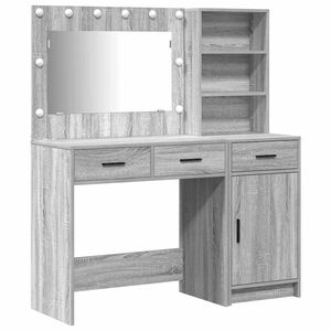 vidaXL Toaletka 2 szt. Szary 78,5 x 41 x 135 cm Drewno inżynieryjne