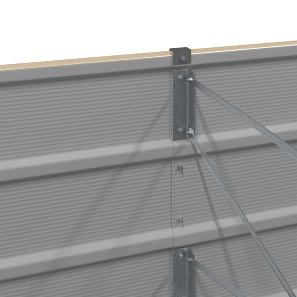 vidaXL Donica Kość słoniowa 400 x 80 x 45 cm Stal