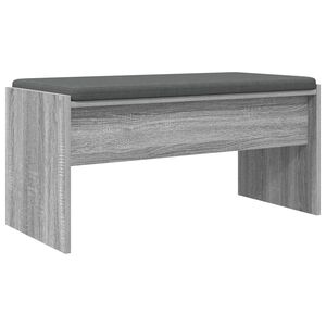 vidaXL Ławka w przedpokoju z poduszką Szary Sonoma 83 x 38 x 40 cm
