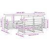 vidaXL Zestawy sof 7 pcs Naturalny i Beżowy Lite Drewno Akacji