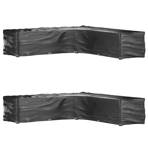 vidaXL Pokrowce L na meble ogrodowe, 2 szt., 20 oczek, 300x300x70 cm