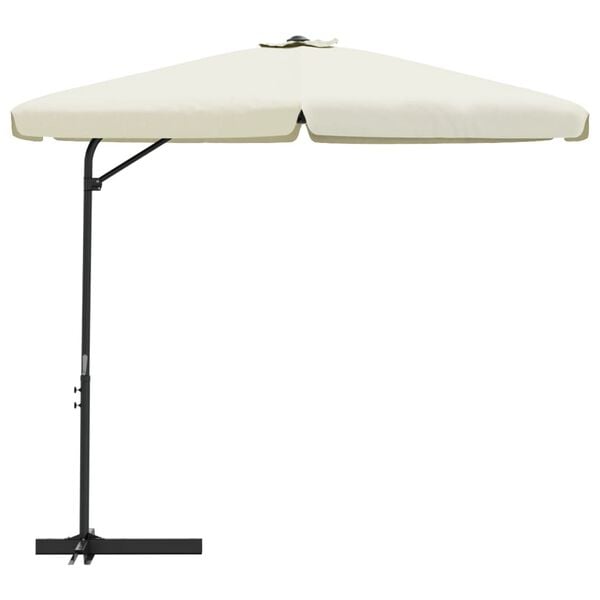 vidaXL Parasol ogrodowy na stalowym słupku, 300 cm, piaskowy
