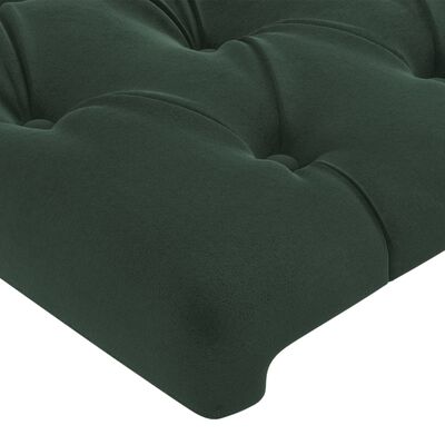 vidaXL Zagłówki do łóżka, 2 szt, ciemnozielone, 80x7x78/88 cm, aksamit