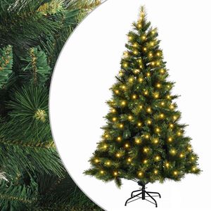vidaXL Sztuczna choinka z zawiasami 120 cm 150 LED Ciepła biel
