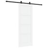 vidaXL Drzwi przesuwne 78 x 202 cm Drewno inżynieryjne biały i czarny