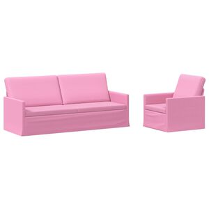 vidaXL Zestaw Sof 2 pcs r&oacute;żowy tkanina
