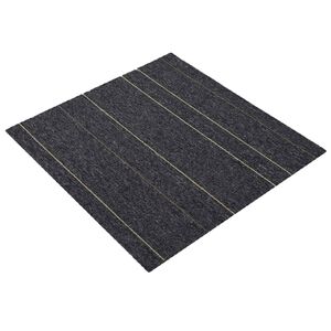 vidaXL Płytka dywanowa Ciemnoszary w paski 50 x 50 cm 4 szt.