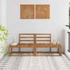 vidaXL Sofa końcowa na zewnątrz 2 Sztuka Naturalny 182,5 x 63 x 73 cm